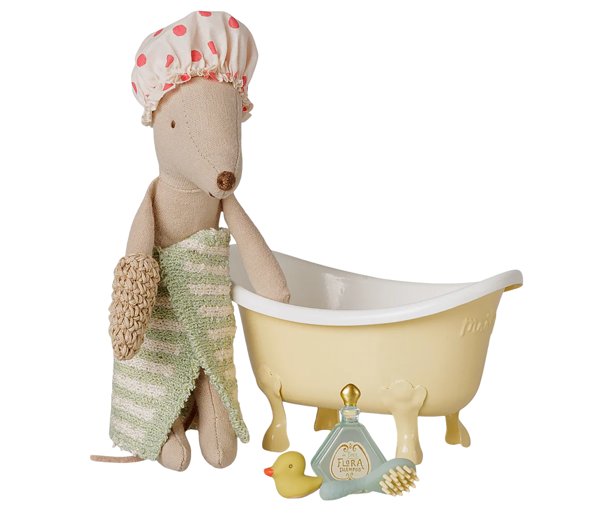 Maileg Mouse Bathtub Set - Yellow