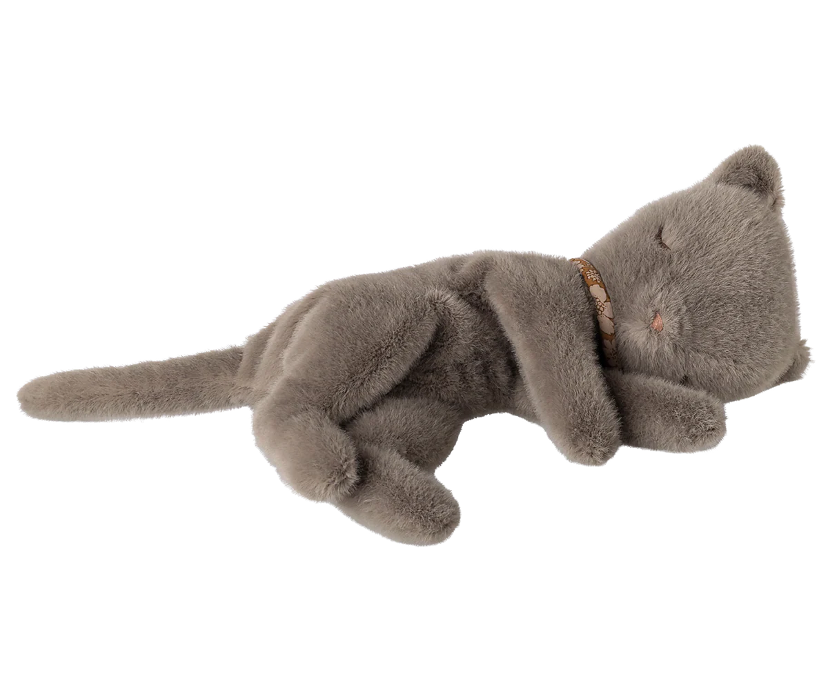 Maileg Sleeping Kitten Plush Small Gray