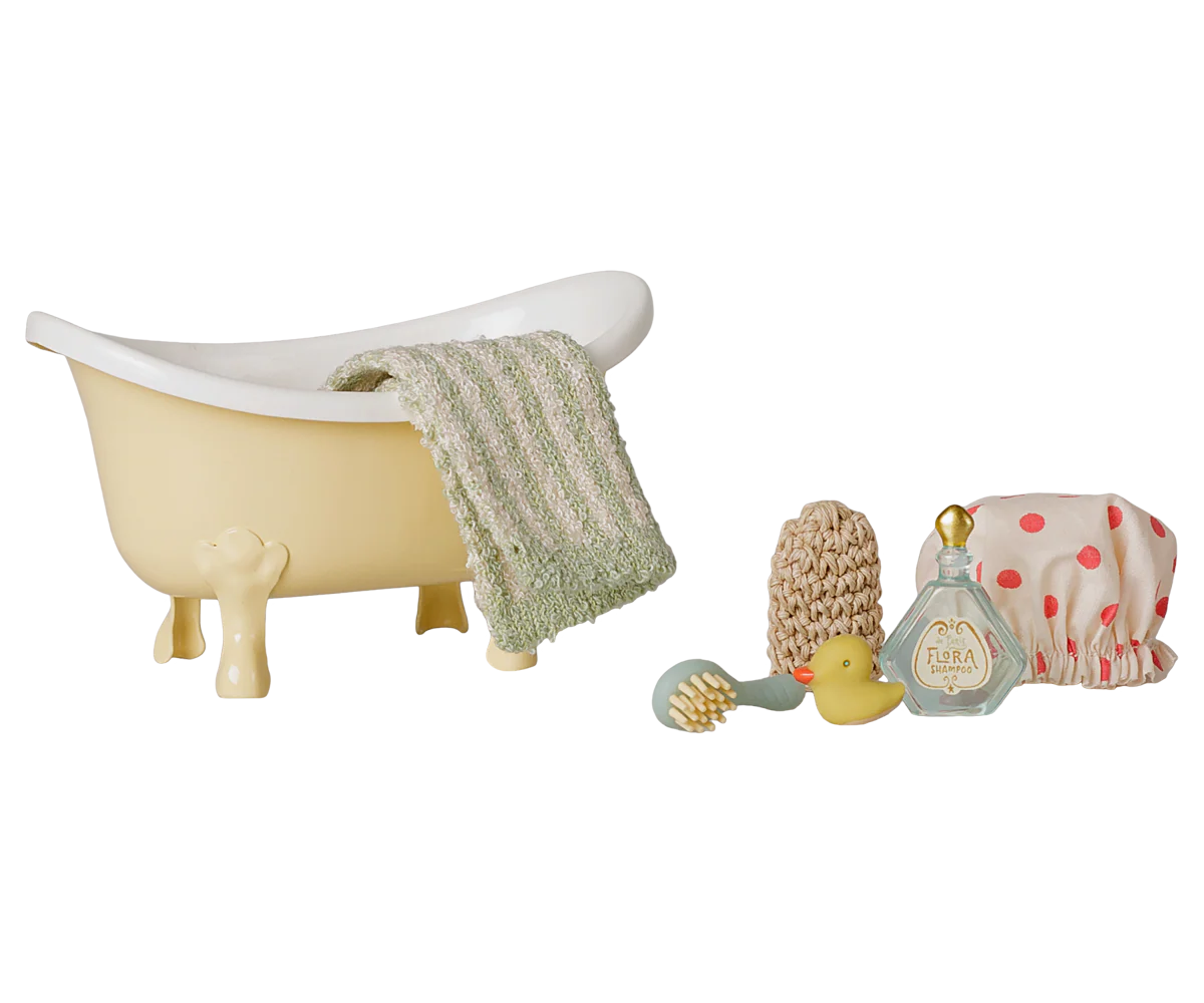 Maileg Mouse Bathtub Set - Yellow