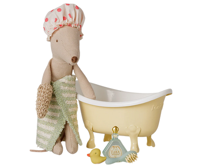 Maileg Mouse Bathtub Set - Yellow
