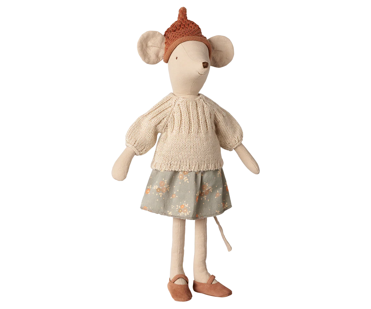 Maileg Medium Mouse Skirt & Sweater