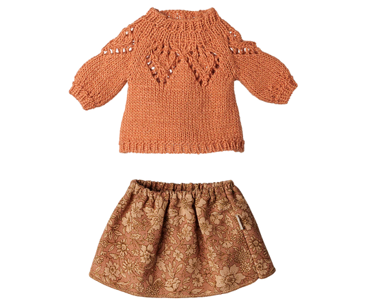Maileg Skirt & Sweater - Medium Mouse