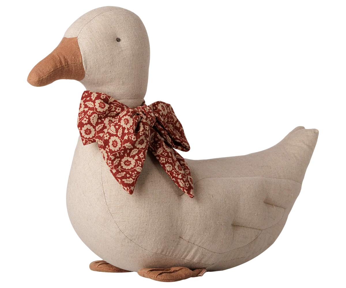 Maileg Duck with Bow - Sand