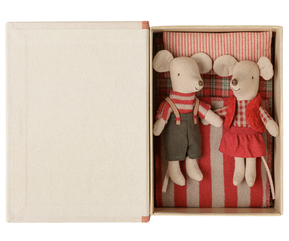 Maileg Christmas Twin Mice in Book