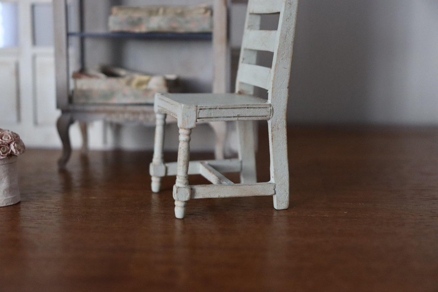 1/12 Brocante Dining Chair Accent Furniture Dollhouse Miniature
